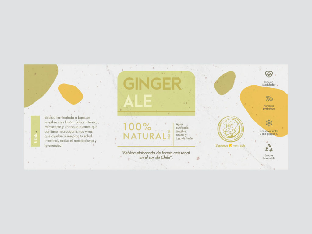 Diseño-etiqueta-ginger-ale-von-cats